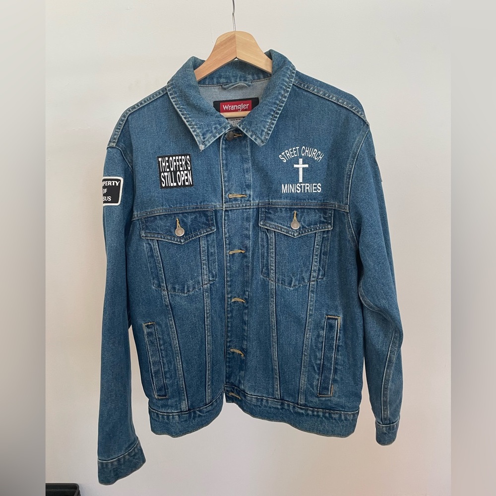 Vintage Wrangler Denim Jacket with Patches